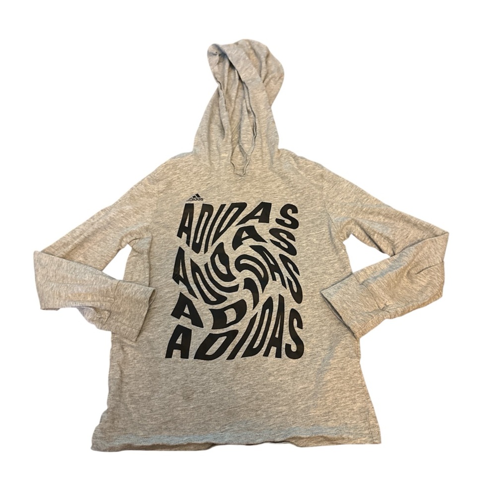 Adidas Heather Gray Regular Fit Hoodie